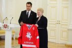 Prezidentė Dalia Grybauskaitė susitiko su Lietuvos ledo ritulio rinktine