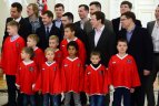 Prezidentė Dalia Grybauskaitė susitiko su Lietuvos ledo ritulio rinktine