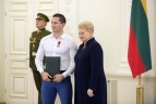 Apdovanojimų ceremonija prezidentūroje.