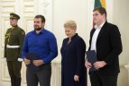 Apdovanojimų ceremonija prezidentūroje.