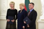 Apdovanojimų ceremonija prezidentūroje.