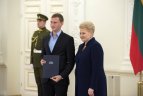 Apdovanojimų ceremonija prezidentūroje.