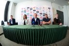 2014 05 05.  Lietuvos moterų krepšinio rinktinės spaudos konferencija.
