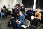 Lietuvos moterų krepšinio rinktinės spaudos konferencija.