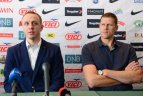 Lietuvos moterų krepšinio rinktinės spaudos konferencija.
