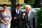 Lietuvos rinktinės palydos į II jaunimo vasaros olimpines žaidynes Nandzinge.