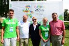 Lietuvos rinktinės palydos į II jaunimo vasaros olimpines žaidynes Nandzinge.