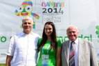 Lietuvos rinktinės palydos į II jaunimo vasaros olimpines žaidynes Nandzinge.