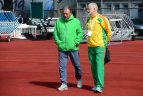 Prieš rytdienos startus lengvaatlečiai apžiūrėjo stadioną, pasitreniravo.