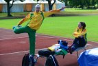 Prieš rytdienos startus lengvaatlečiai apžiūrėjo stadioną, pasitreniravo.