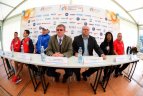 Prieš rytdienos startus lengvaatlečiai apžiūrėjo stadioną, pasitreniravo.
