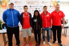 Prieš rytdienos startus lengvaatlečiai apžiūrėjo stadioną, pasitreniravo.