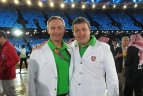 Lietuvos olimpinis atašė Antanas Guoga Londono olimpinių žaidynių atidaryme.