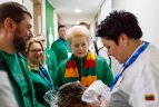 D.Grybauskaitė lankėsi olimpiniame kaimelyje.