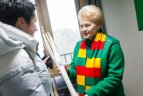 D.Grybauskaitė lankėsi olimpiniame kaimelyje.