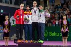 Badmintono varžybų apdovanojimas.