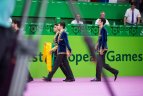 Badmintono varžybų apdovanojimas.