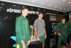 Krepšininkai savo vizitu pradžiugino šventės dalyvius