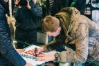 Žalgiriečiai didžiausios „Žalgirio“ atributikos parduotuvės atidaryme
