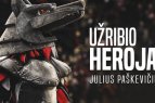 „Užribio herojai“: Vilniaus „Ryto“ talismaną vilką įkūnyjantis aktorius Julius Paškevičius.