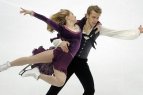 Lietuvos ledo šokėjai I. Tobias ir D. Stagniūnas per parodomąją programą "Skate America" žiūrovams surengė lietuvių kalbos pamokėlę.