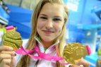 Rūta Meilutytė po antro auksinio finišo Nandzinge kalbėjo apie laukiančią bemiegę naktį.