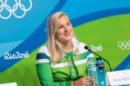 Rūtos Meilutytės spaudos konferencija Rio de Žaneire.